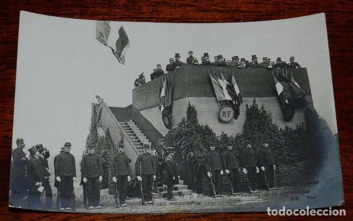 Military Antiques: FOTO POSTAL DEL REY ALFONSO XIII EN CHALONS (FRANCIA), A&Ntilde;O 1905, N. 32, FOTO ND. NO CIRCULADA.
