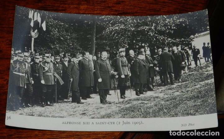 Military Antiques: FOTO POSTAL DEL REY ALFONSO XIII EN SAINT-CYR (FRANCIA), A&Ntilde;O 1905, N. 36, FOTO ND. NO CIRCULADA.