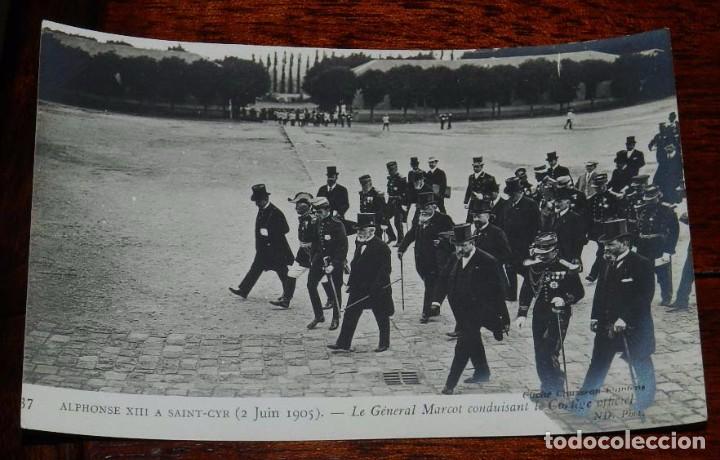 Military Antiques: FOTO POSTAL DEL REY ALFONSO XIII EN SAINT-CYR (FRANCIA), A&Ntilde;O 1905, N. 37, FOTO ND. NO CIRCULADA.