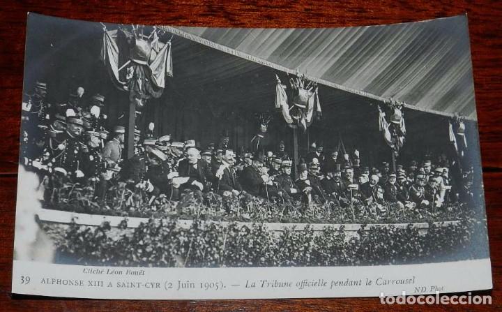 Military Antiques: FOTO POSTAL DEL REY ALFONSO XIII EN SAINT-CYR (FRANCIA), A&Ntilde;O 1905, N. 39, FOTO ND. NO CIRCULADA.