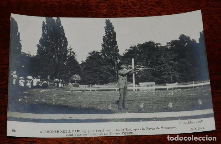 Militaria: FOTO POSTAL DEL REY ALFONSO XIII EN PARIS (FRANCIA), A&Ntilde;O 1905, N. 62, FOTO ND. NO CIRCULADA.