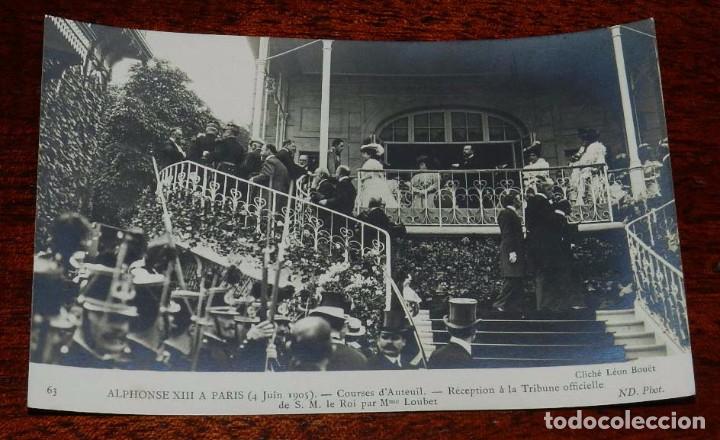 Military Antiques: FOTO POSTAL DEL REY ALFONSO XIII EN PARIS (FRANCIA), A&Ntilde;O 1905, N. 63, FOTO ND. NO CIRCULADA.