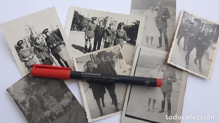 Militaria: Divisi&oacute;n Azul. 7 fotos de un alf&eacute;rez del IMEC veterano de Rusia.