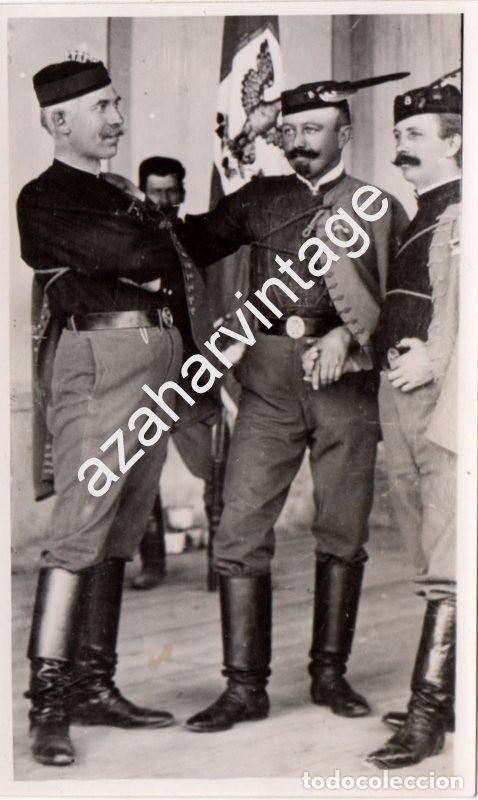 Militaria: ESPECTACULAR POSTAL FOTOGRAFICA, OFICIALES RUSOS, EPOCA ZARISTA