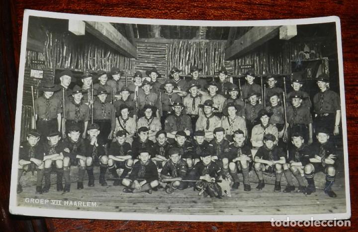 Militaria: ANTIGUA FOTO POSTAL DE BOY SCOUTS GROEP VII HAARLEM, EXPLORADORES, ESCULTISMO, VER LAS DOS FOTOS PUE