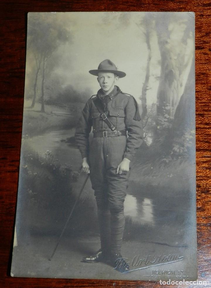 Militaria: ANTIGUA FOTO POSTAL DE BOY SCOUTS, FOT. THE ART ROOM DE STOKE NEWINGTON (USA) , EXPLORADORES, ESCULT