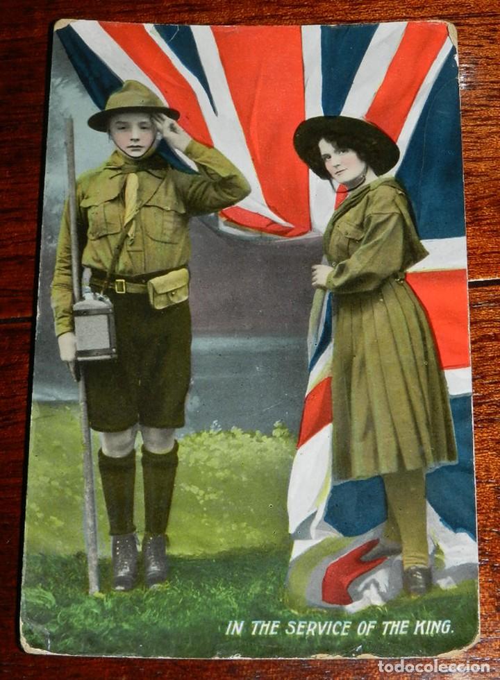 Militaria: ANTIGUA FOTO POSTAL DE BOY SCOUTS, EN INGLATERRA , EXPLORADORES, ESCULTISMO, VER LAS DOS FOTOS PUEST