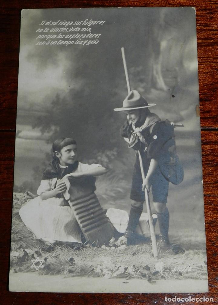 Military Antiques: ANTIGUA FOTO POSTAL DE BOY SCOUTS 1914, EXPLORADORES, ESCULTISMO,
