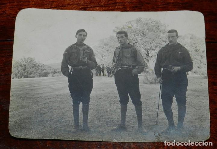 Military Antiques: ANTIGUA FOTOGRAFIA DE BOY SCOUTS, EXPLORADORES, ESCULTISMO, MIDE 11 X 8 CMS.