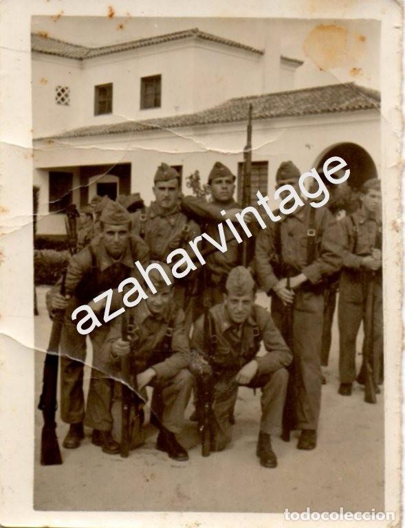 Militaria: ANTIGUA FOTOGRAFIA SOLDADOS DE AVIACION, 60X80 MM