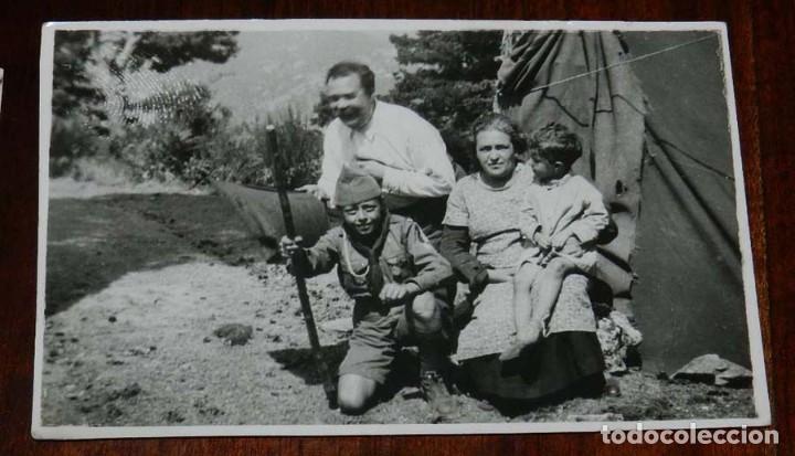 Militaria: ANTIGUA FOTOGRAFIA DE BOY SCOUT, EXPLORADOR, TAMA&Ntilde;O POSTAL  13,4 X 8,3 CMS.