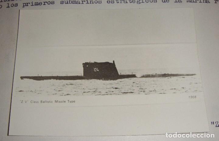 Militaria: Fotograf&iacute;a de tema militar. Submarino lanza-misiles bal&iacute;sticos.