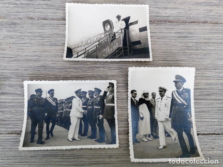 Militaria: 3 ANTIGUAS FOTOGRAFIAS DE LA VISITA VIAJE DEL GENERALISIMO FRANCO A SIDI IFNI - 1950 - FOTO MARTINEZ