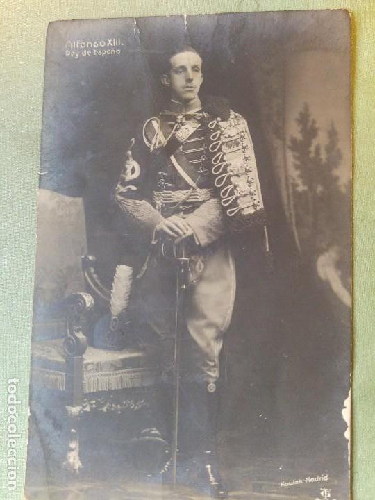 Militaria: POSTAL ORIGINAL DE ALFONSO XIII. ANOTADA AL DORSO