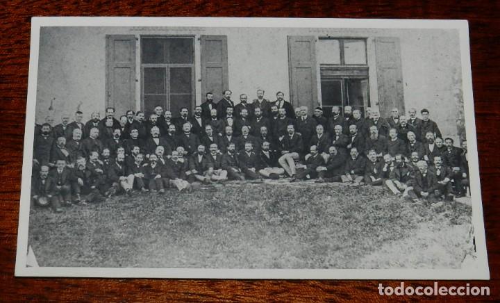 Militaria: FOTO POSTAL DE MIEMBROS ASOCIACION ESPA&Ntilde;OLA TRADICIONALISTA, TAMA&Ntilde;O POSTAL.