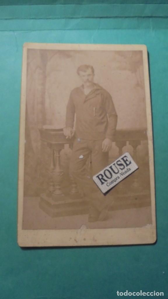 Militaria: ALBUMINA - ANTIGUA FOTOGRAFIA , MILITAR MARINA .16,5X11 CM.FOTOFRAFIA VDA.&Eacute; HIJOS DE ROIG C. CONDE