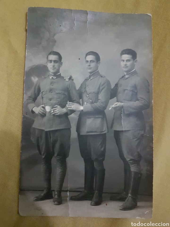 Militaria: Fotografia postal soldados 1931