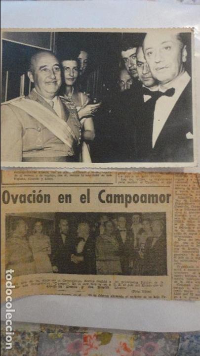 Militaria: ANTIGUA FOTOGRAFIA.FRANCISCO FRANCO.TEATRO CAMPOAMOR.A&Ntilde;OS 50