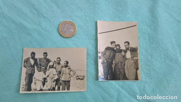 Militaria: Fotos soldados Marruecos 1922 Dar Quebdni y en el vapor Romeu..fechadas en trasera
