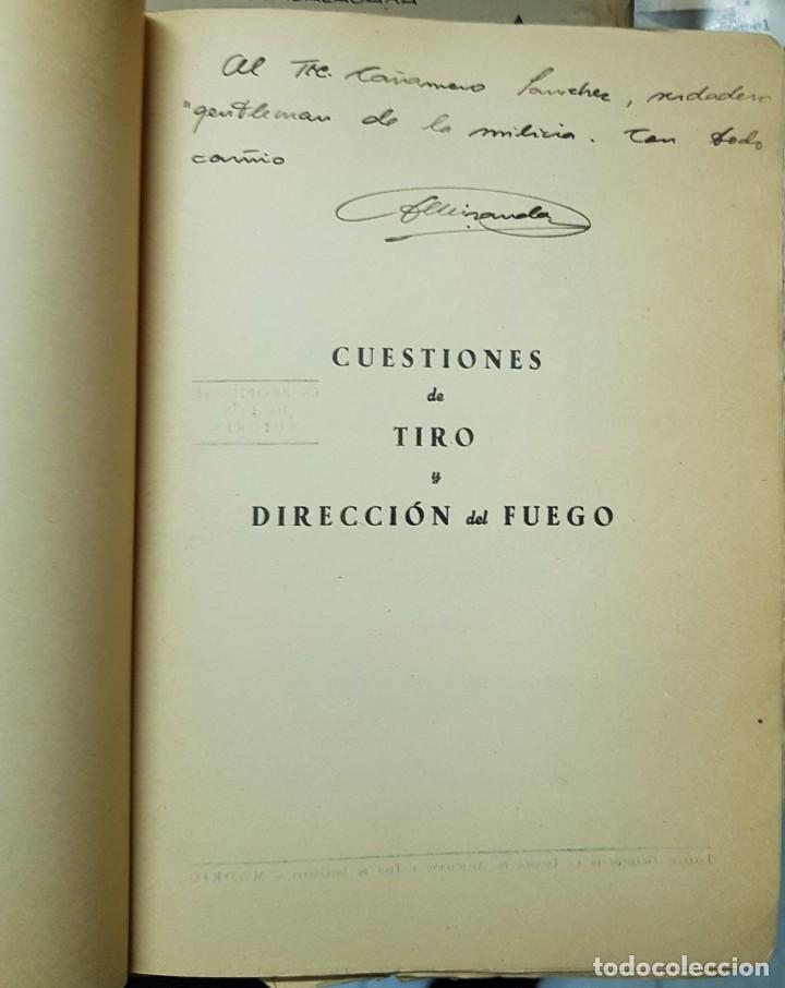 Militaria: libro con dedicatoria personal de F. Miranda