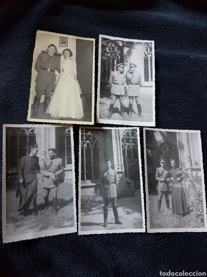 Militaria: Lote fotos Militares y cura a&ntilde;os 40