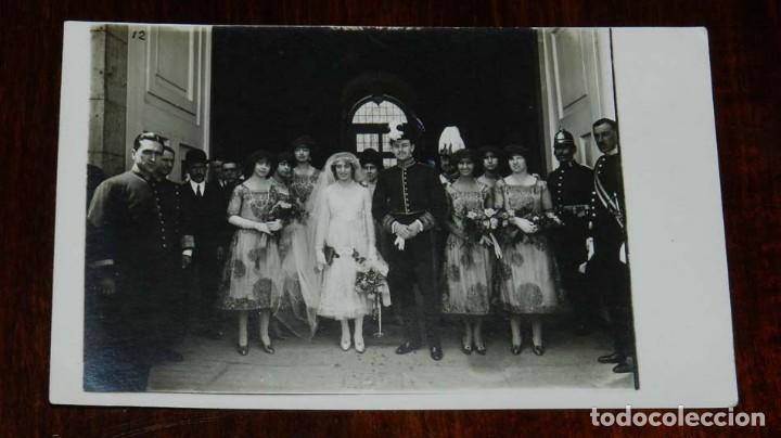 Militaria: ANTIGUA FOTO POSTAL DE MILITAR EN SU BODA CON UNA ARISTOCRATA, EPOCA DE ALFONSO XIII, TODOS LOS OFIC