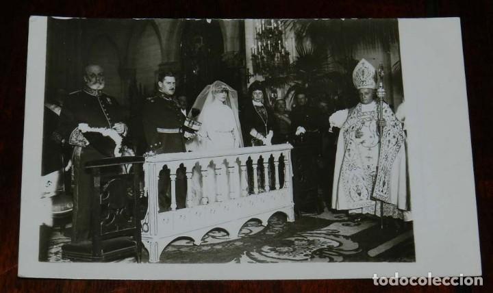 Militaria: ANTIGUA FOTO POSTAL DE MILITAR EN SU BODA CON UNA ARISTOCRATA, EPOCA DE ALFONSO XIII, 1918 APROXIMAD