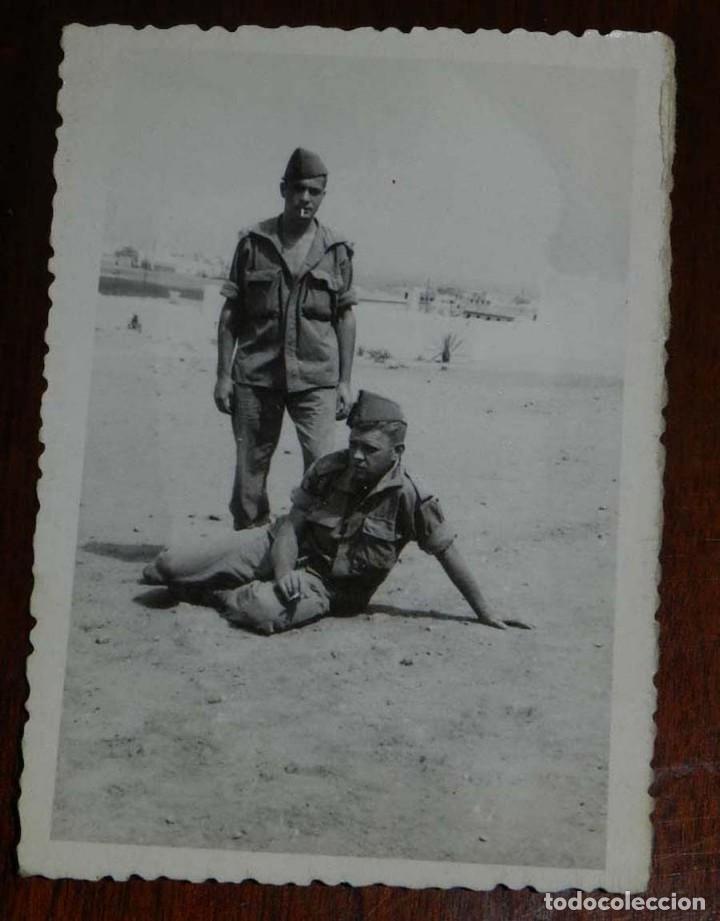 Military Antiques: FOTOGRAFIA DE CUARTEL DE LEGIONARIOS, POSIBLEMENTE EN EL SAHARA ESPA&Ntilde;OL, A&Ntilde;OS 40, MIDE 11 X 7,5 CMS