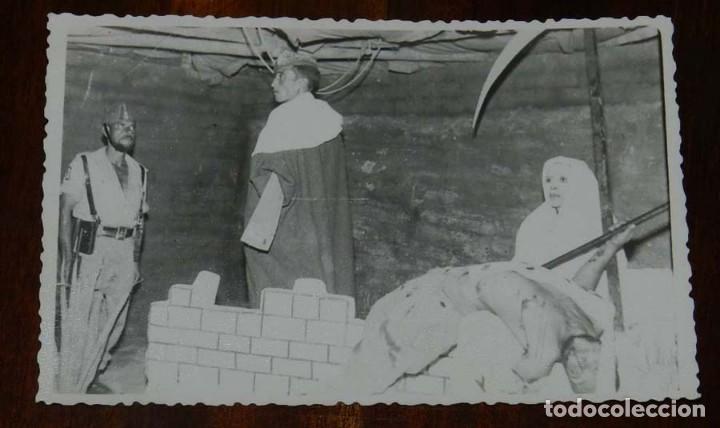 Militaria: FOTOGRAFIA DE LEGIONARIOS REPRESENTANDO UN BELEN VIVIENTE, A&Ntilde;O 1962, TAMA&Ntilde;O POSTAL, ESCRITO POR EL R
