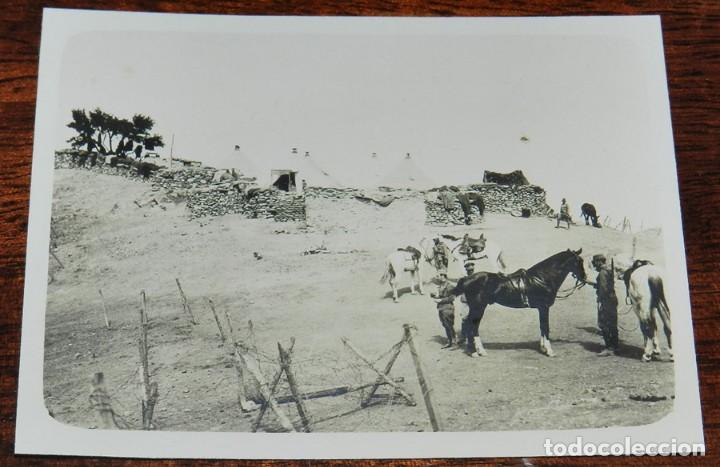 Military Antiques: Fotograf&iacute;a de 1925 Guerra del Rif, blocao, durante desembarco de Alhucemas, mide 10,7 x 8 x cms. Exc