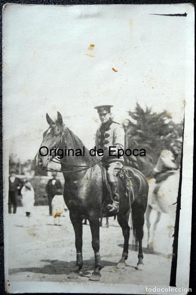 Militaria: (JX-180608) Fotograf&iacute;a de soldado de Caballer&iacute;a , Reg .de Dragones de Numancia n&ordm; 11