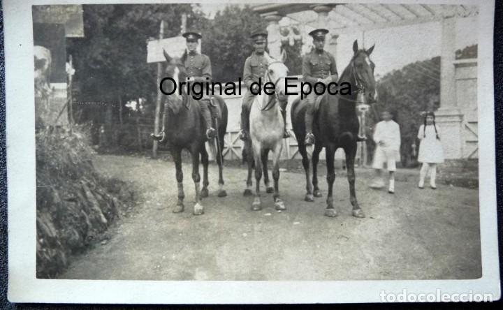 Militaria: (JX-180609)Fotograf&iacute;a de soldados de Caballer&iacute;a , Reg .de Dragones de Numancia n&ordm; 11