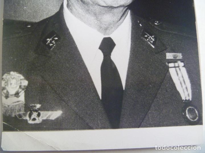 Militaria: AVIACION : FOTO GENERAL MARIANO CUADRA, MEDALLA MILITAR INDIVIDUAL. ESCUADRILLA AZUL .. 12 X 18 CM