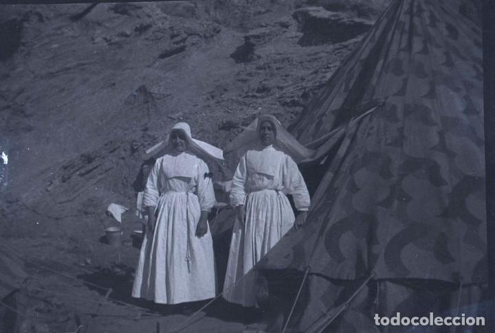 Military Antiques: NEGATIVO DE CELULOIDE DE LA GUERRA DEL RIF, MONJAS ENFERMERAS (MARRUECOS)  1924 - 1925 LA HEMOS POSI