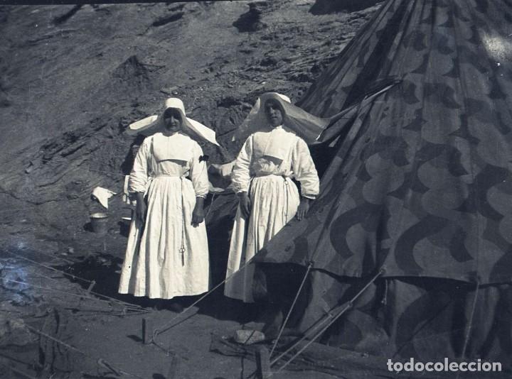 Militaria: NEGATIVO DE CELULOIDE DE LA GUERRA DEL RIF, MONJAS ENFERMERAS (MARRUECOS) 1924 - 1925 LA HEMOS POSI