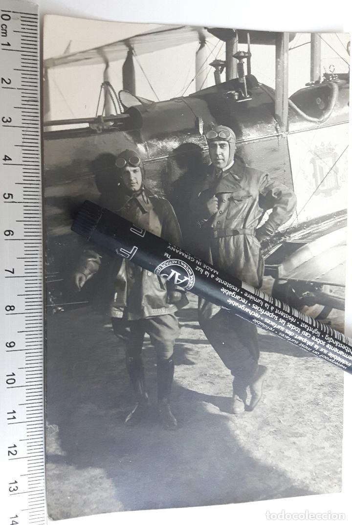 Militaria: Aviaci&oacute;n Militar Guerra de Marruecos foto de piloto y observador.