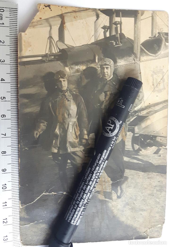 Militaria: Aviaci&oacute;n Militar Guerra de Marruecos foto de piloto y observador.