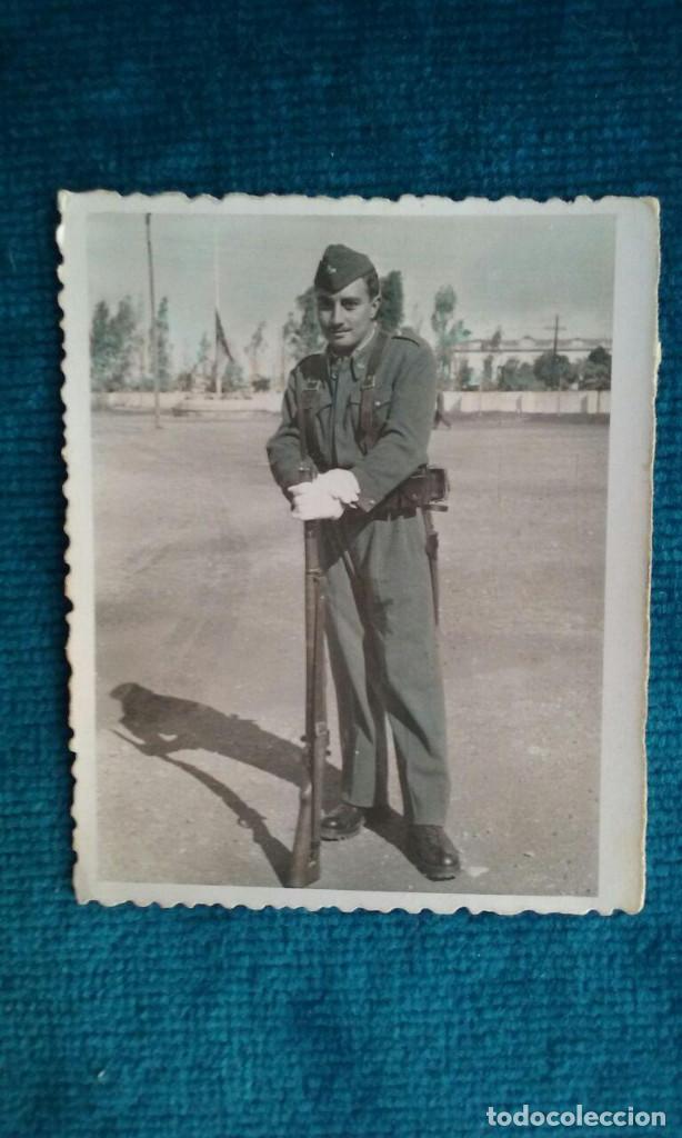 Militaria: Antigua fotografia. Soldado de aviaci&oacute;n.Coloreada.
