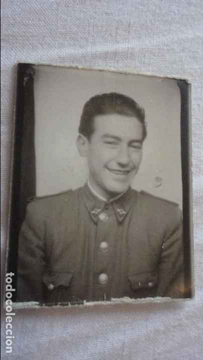 Militaria: ANTIGUA FOTOGRAFIA DE JOVEN MILITAR.FOTOMATON A&Ntilde;OS 40