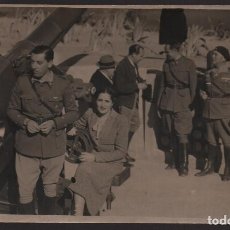 Militaria: S. JUAN AZNAFARACHE-SEVILLA- JEFES Y AUTORIDADES JUNTO AL CAÑON.,AÑO 1937.MIDE: 14 X 9 C.M. VER FOT