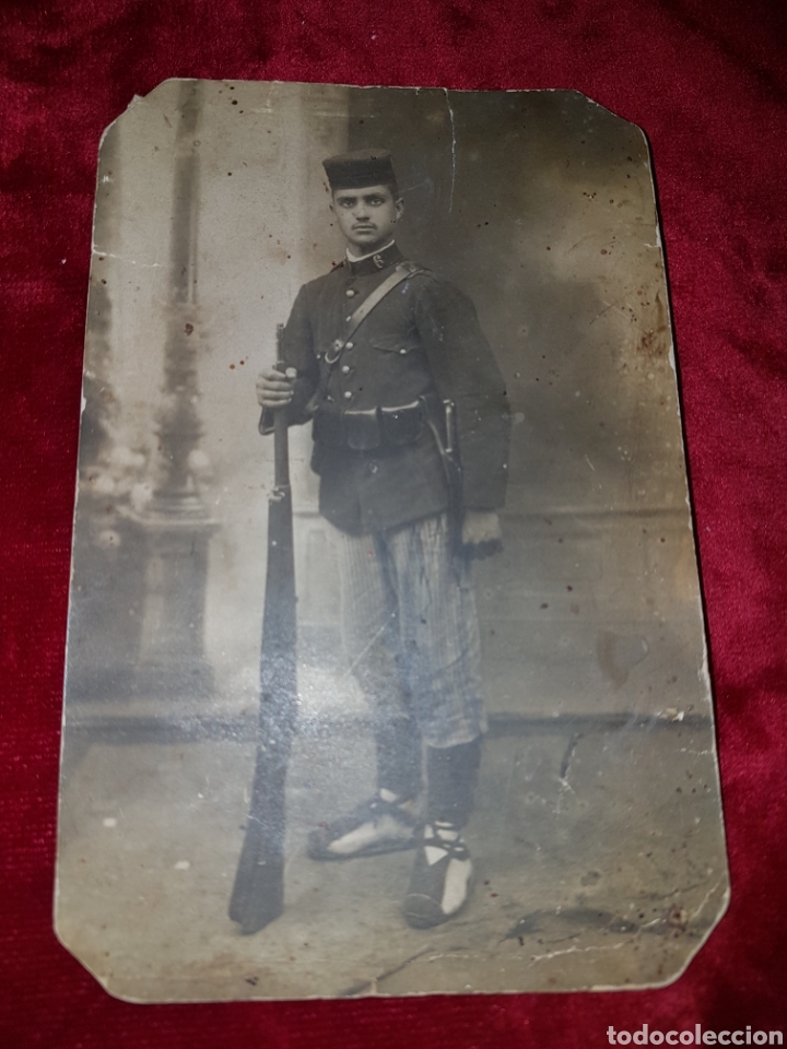 Militaria: Fotografia soldado guerra marruecos 1912
