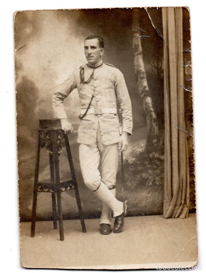 Militaria: Tarjeta soldado infanteria,tamp&oacute;n ilegible