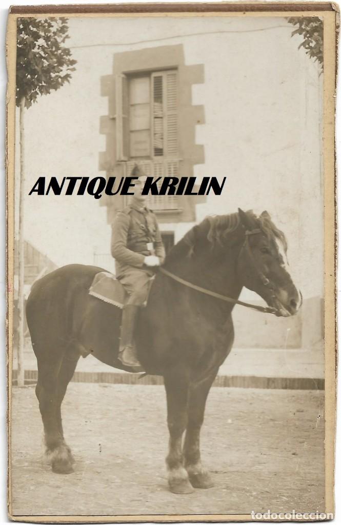 Militaria: POSTAL FOTOGRAFICA DE SOLDADO CABALLERIA  A IDENTIFICAR