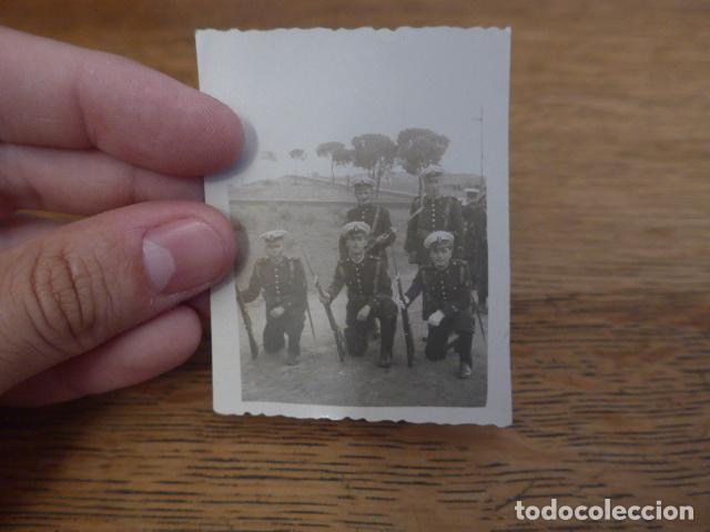 Militaria: Antigua fotografia de infanteria de marina espa&ntilde;ola, original