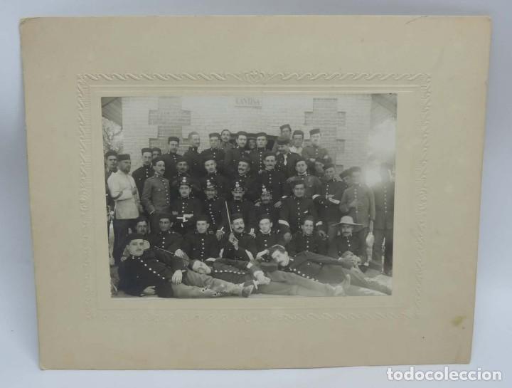 Militaria: FOTOGRAFIA DE MILITARES DEL CUERPO DE INGENIEROS EPOCA DE ALFONSO XIII, MIDE 26 X 21 CMS. INCLUIDO E