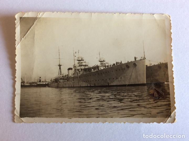 Militaria: FOTOGRAF&Iacute;A BARCO GUERRA. MARINA ESPA&Ntilde;A. 6 x 8.5 CMS