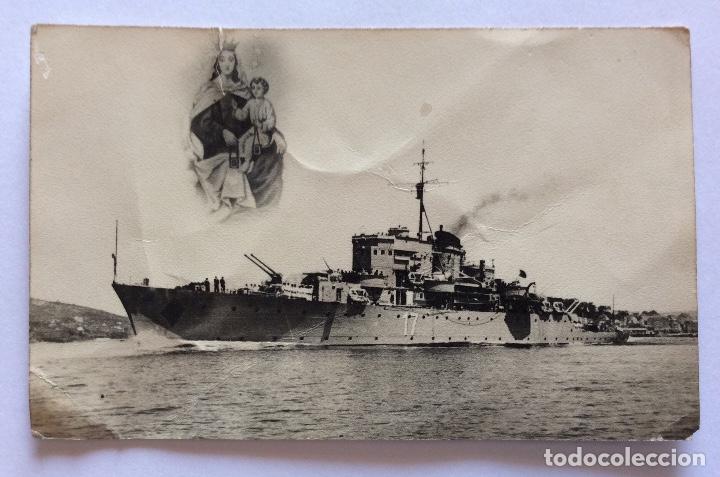 Militaria: FOTOGRAF&Iacute;A FORMATO POSTAL. BARCO DE GUERRA. MARINA ESPA&Ntilde;A. NUM. 17. 8.5 x 14 CMS.