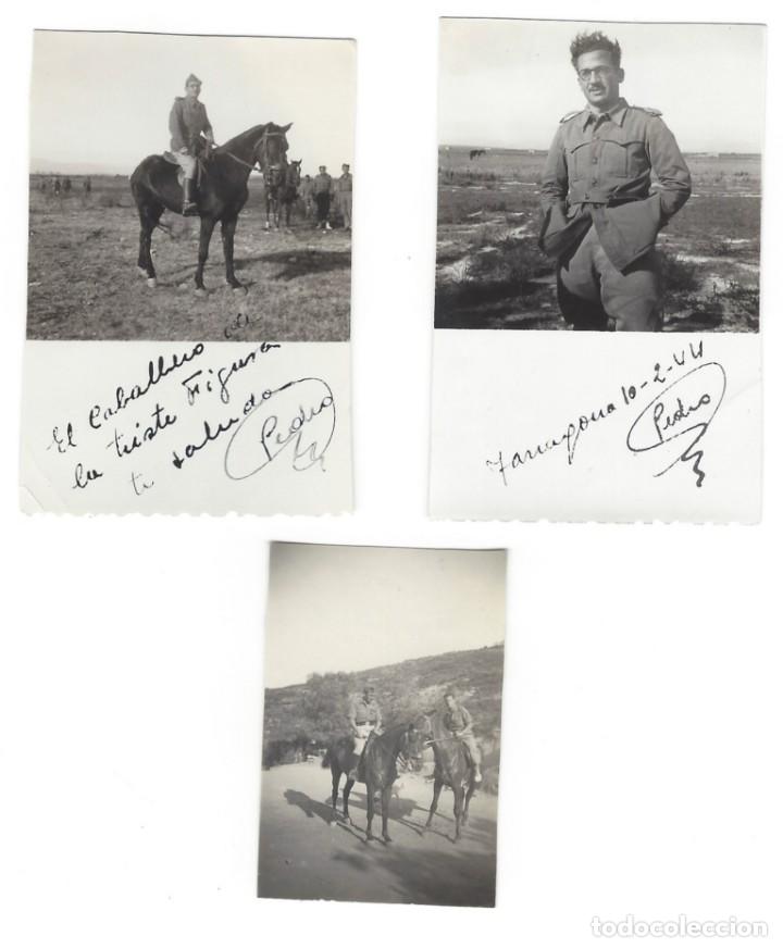 Militaria: OFICIAL DEL EJ&Eacute;RCITO ESPA&Ntilde;OL - 3 FOTOS EN FECHA 10 DE FEBRERO DE 1944