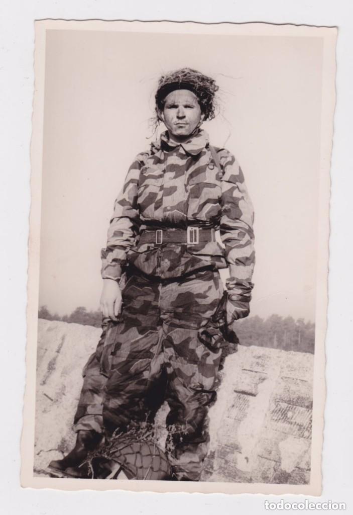 Militaria: antigua foto soldado camuflaje aleman kiel