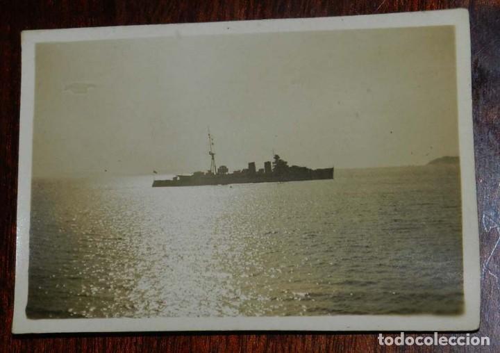 Militaria: FOTOGRAFIA DE BUQUE DE LA ARMADA ESPA&Ntilde;OLA, MARINA, MIDE 9 X 6,5 CMS.